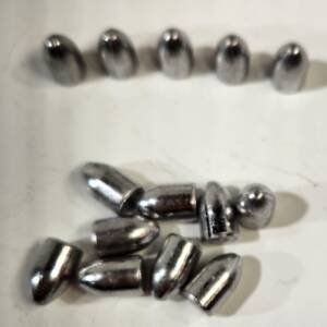 9mm 124gn RN Raw Uncoated Bullet.