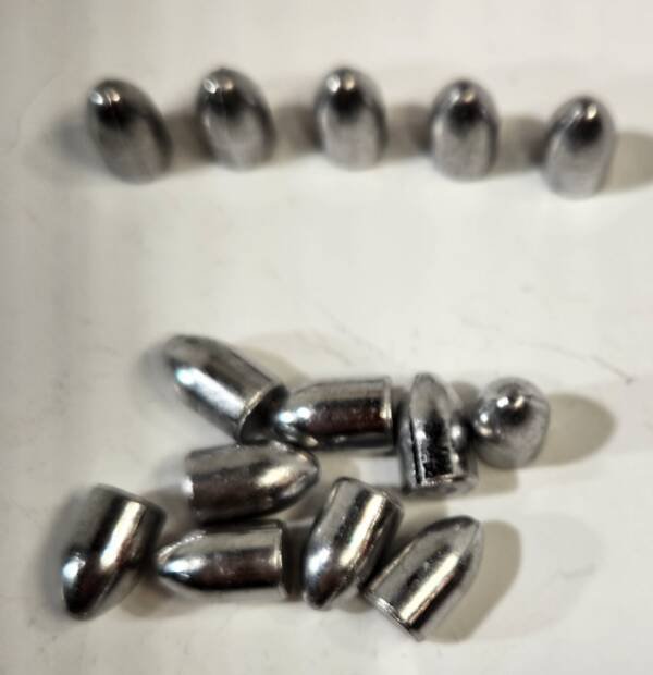 9mm 124gn RN Raw Uncoated Bullet.
